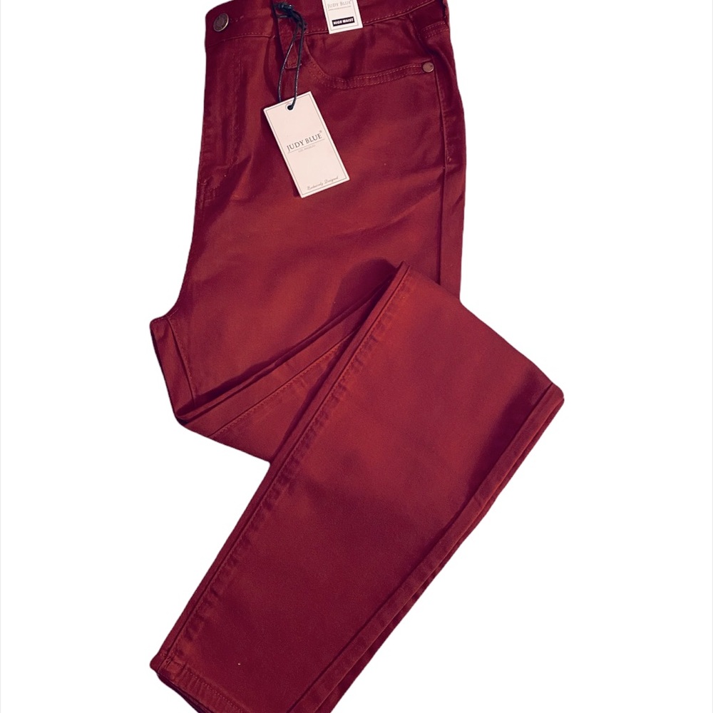 Judy Blue Maroon Skinny Jeans